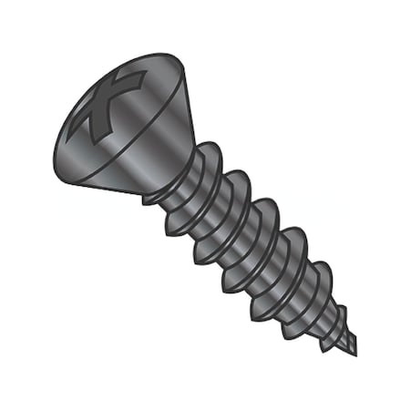 Usa Industrials Self-Drilling Screw, #8-18 x 2", Black Oxide Steel Oval Head Phillips Drive BULK-SCRW-14588